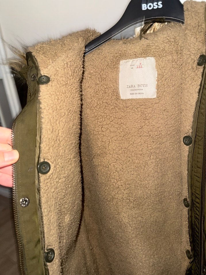 Haki Suni Kürklü  mont - Görsel 2