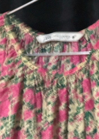 Pembe Çiçekli Uzun Kollu Bohem Elbise - Görsel 5