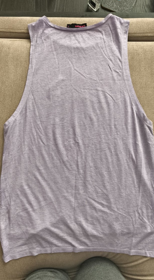 Lila Renkli Baskılı Kalın Askılı Kadın Atlet - Görsel 2