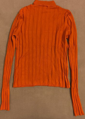 Turuncu Kadın Boğazlı Kazak - Görsel 2