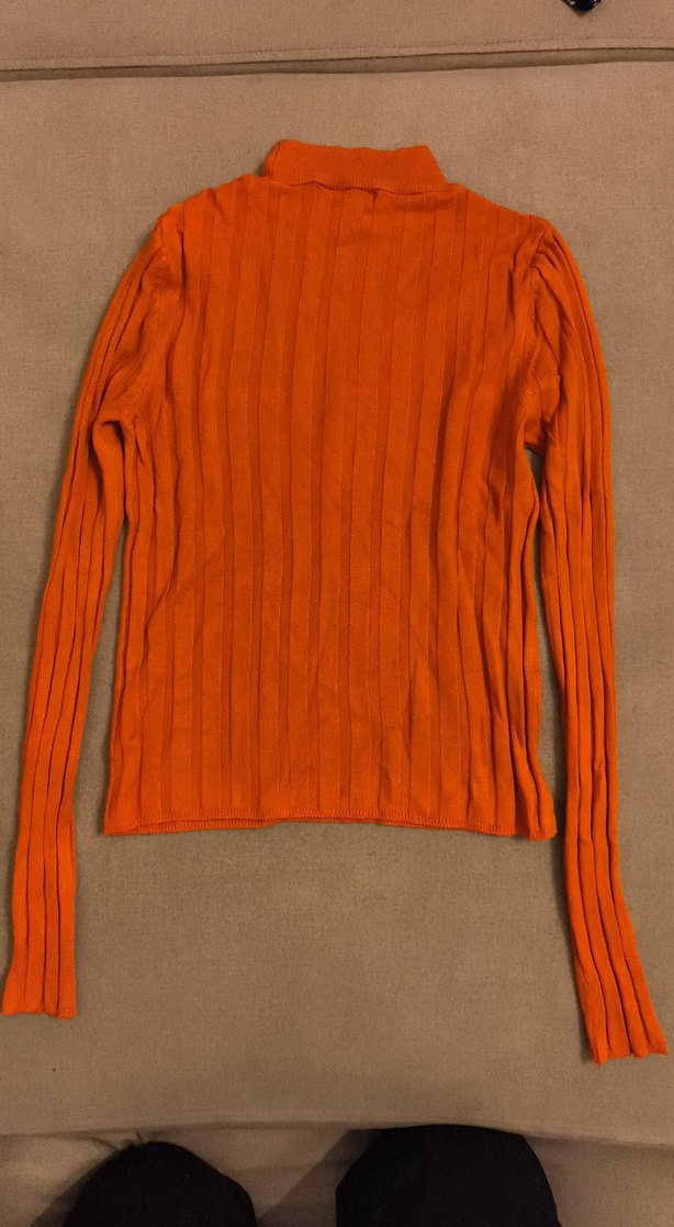 Turuncu Kadın Boğazlı Kazak - Görsel 2