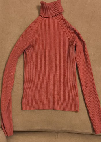 Kadın Gül Kurusu Boğazlı Kazak - Görsel 2