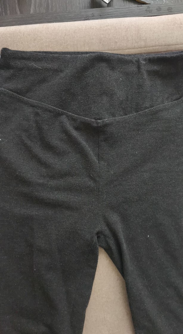 Kadın Koyu Gri Yüksek Belli Tayt - Görsel 2