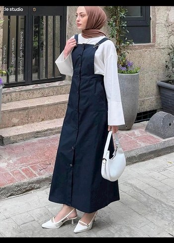 Kadın Siyah Askılı Uzun Elbise - Görsel 2