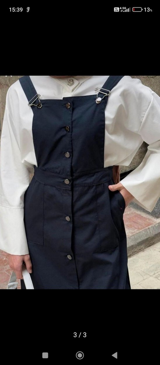 Kadın Siyah Askılı Uzun Elbise - Görsel 3