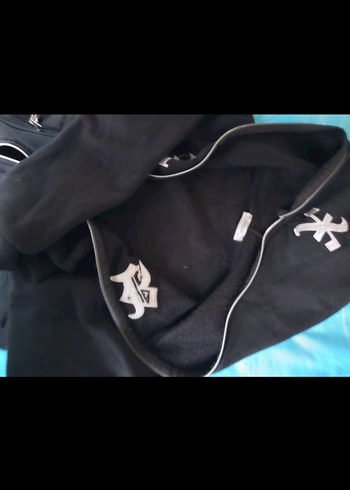 Siyah Kapüşonlu Erkek Fermuarlı Ceket - Görsel 2