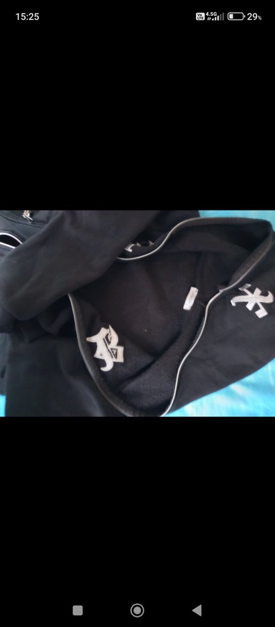 Siyah Kapüşonlu Erkek  Fermuarlı Ceket - Görsel 2