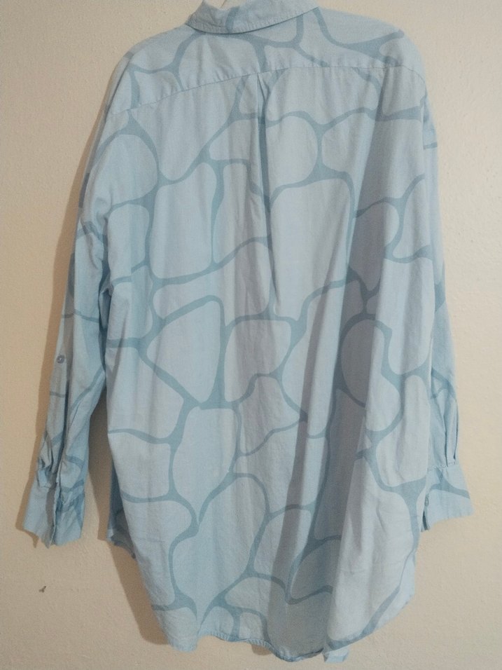 Mavi Bağlama Desenli Gömlek - Görsel 3