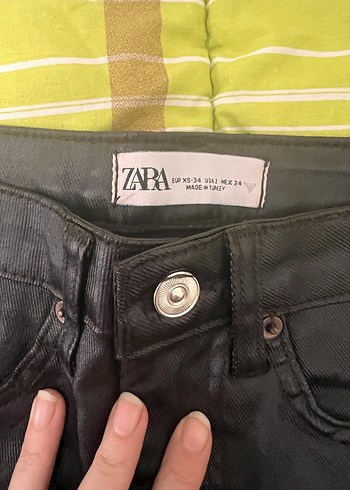 Kadın acı kahve Düğmeli Regular Fit Midi Jean mumlu jean - Görsel 5