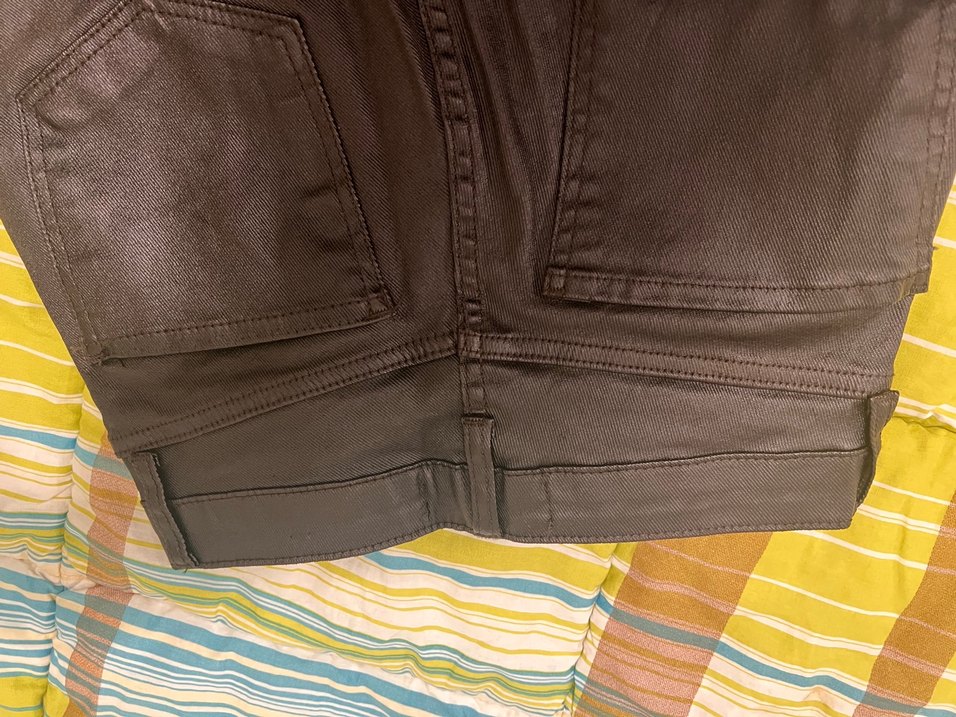 Kadın acı kahve Düğmeli Regular Fit Midi Jean mumlu jean - Görsel 3