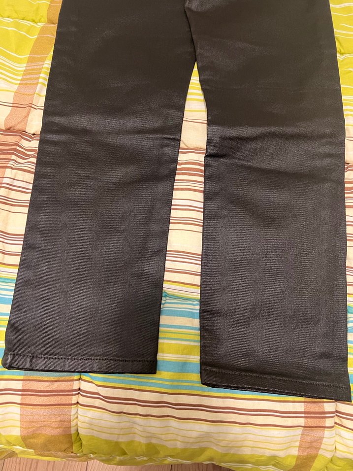 Kadın acı kahve Düğmeli Regular Fit Midi Jean mumlu jean - Görsel 2