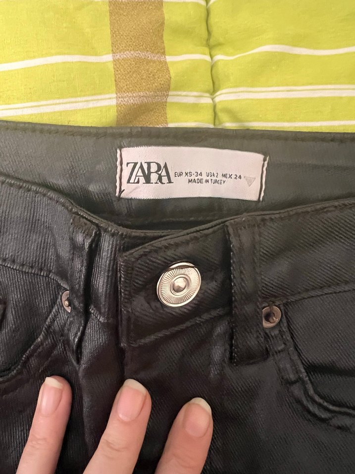 Kadın acı kahve Düğmeli Regular Fit Midi Jean mumlu jean - Görsel 5