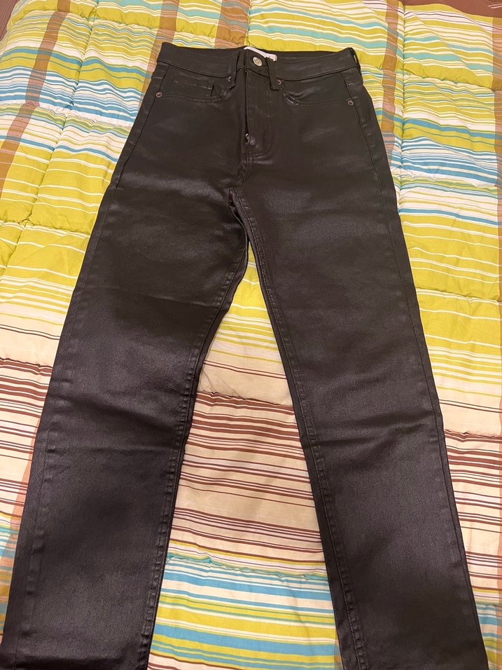 Kadın acı kahve Düğmeli Regular Fit Midi Jean mumlu jean - Görsel 4