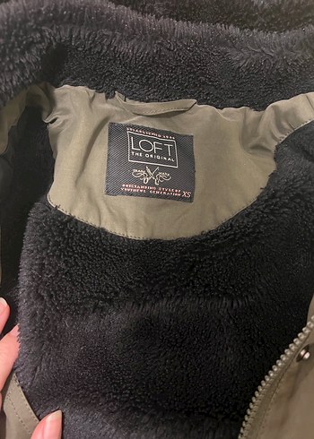 Kürk Detaylı haki yeşil Midi Kadın Mont - Görsel 2