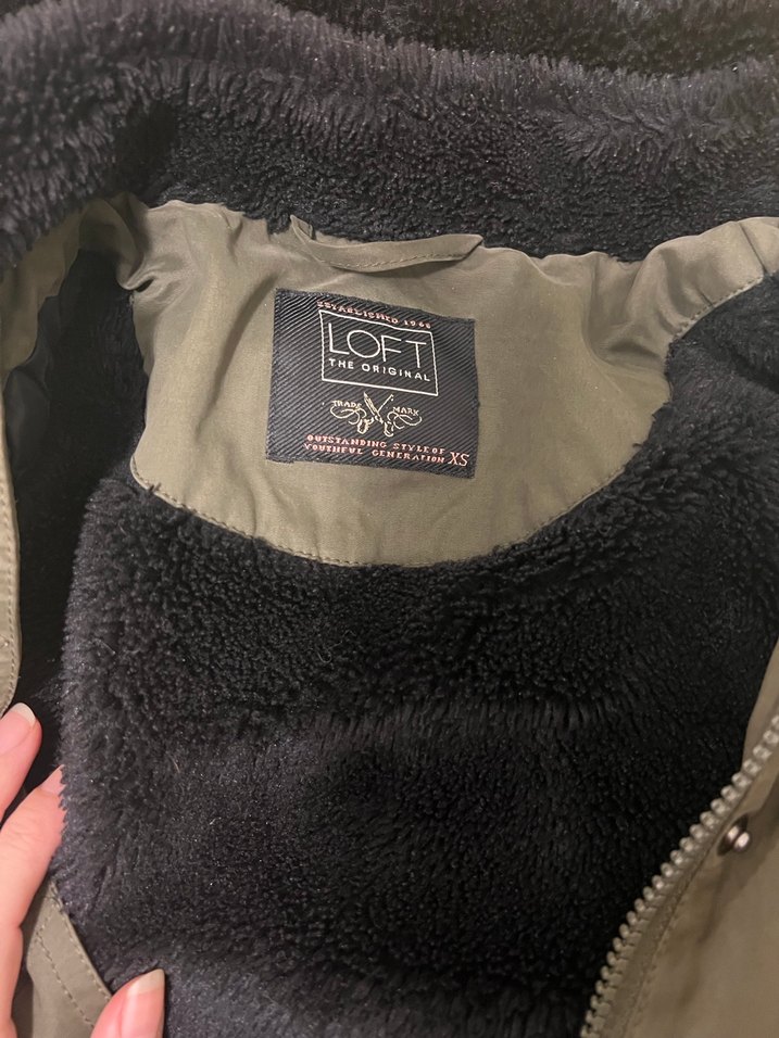 Kürk Detaylı haki yeşil Midi Kadın Mont - Görsel 2