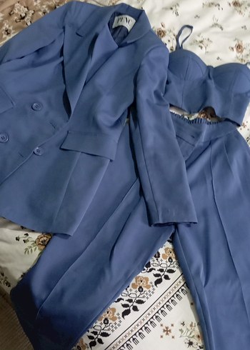 Mavi Midi Kadın Takım - Strappy Detaylı - Görsel 2