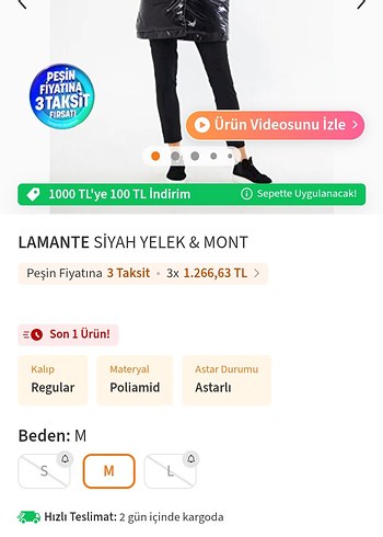 lamante kadın mont - Görsel 6