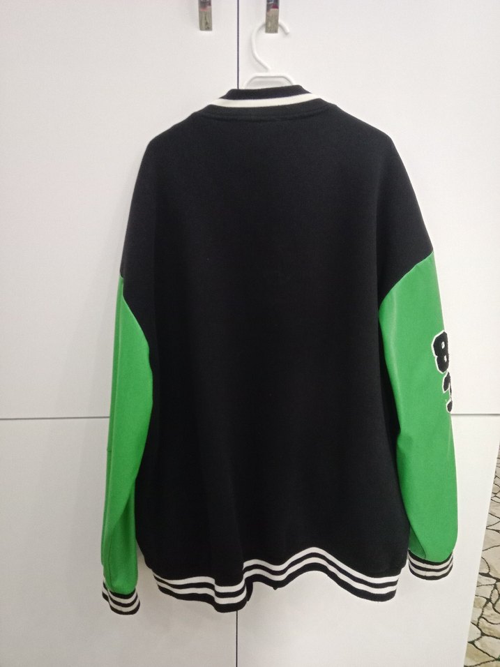 Yeşil Baskılı erkek Bomber Ceket - Görsel 3