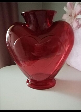 Kızımızı kalp cam vazo