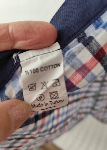 Erkek Kısa Kollu Düğmeli kareli Gömlek - Görsel 3