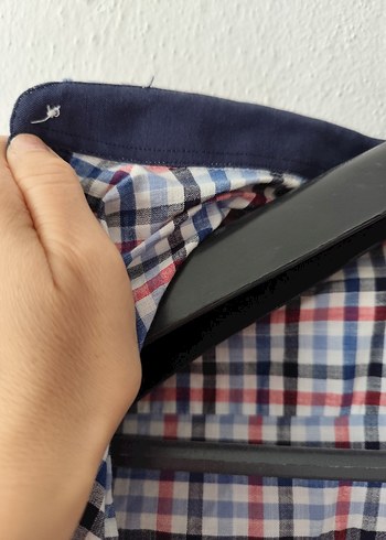 Erkek Kısa Kollu Düğmeli kareli Gömlek - Görsel 4