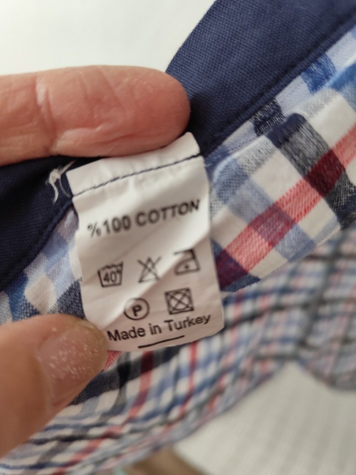 Erkek Kısa Kollu Düğmeli kareli Gömlek - Görsel 3