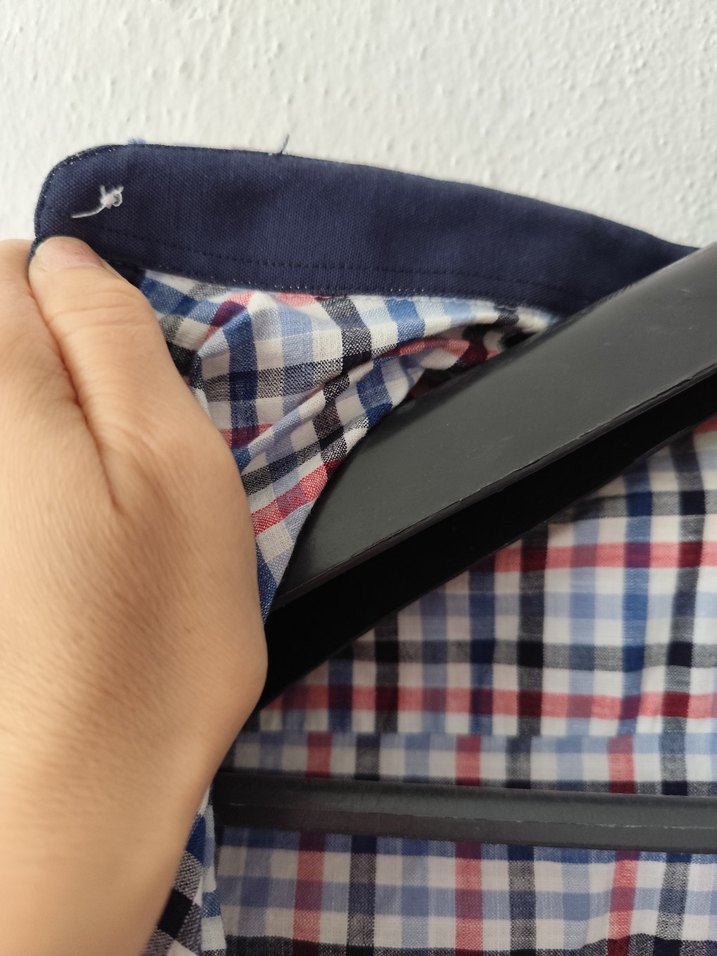 Erkek Kısa Kollu Düğmeli kareli Gömlek - Görsel 4