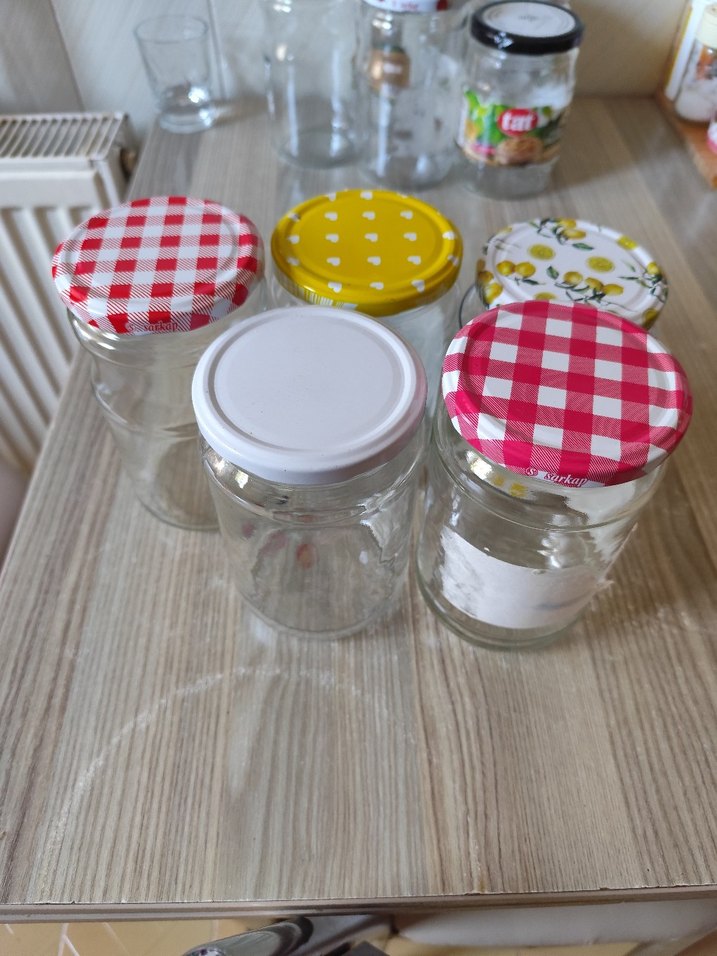 15 adet cam, konserve gıda kavanozları - Görsel 2