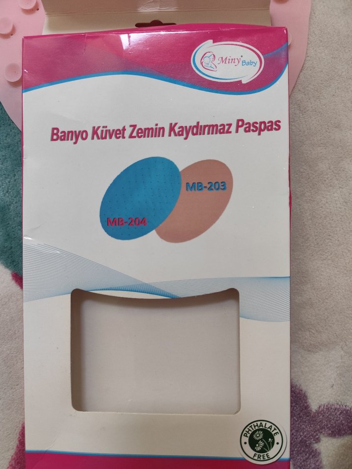 MinyBaby Kaydırmaz Banyo Paspası Pembe - Görsel 2