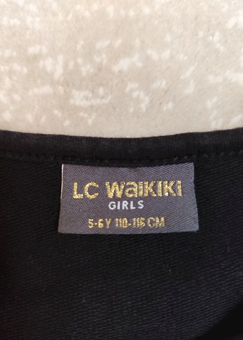 LCW Uzun Kollu Kız Çocuk Kırmızı Siyah Nakışlı Elbise - Görsel 3