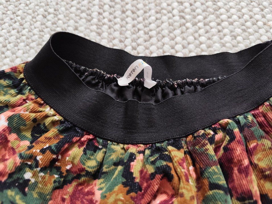 Koton ,4-5 yaş Çiçek Desenli Volanlı kız çocuk Midi Etek - Görsel 3