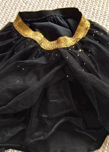 Kız Çocuk Siyah pullu tütülu Fırfırlı Etek - Görsel 3