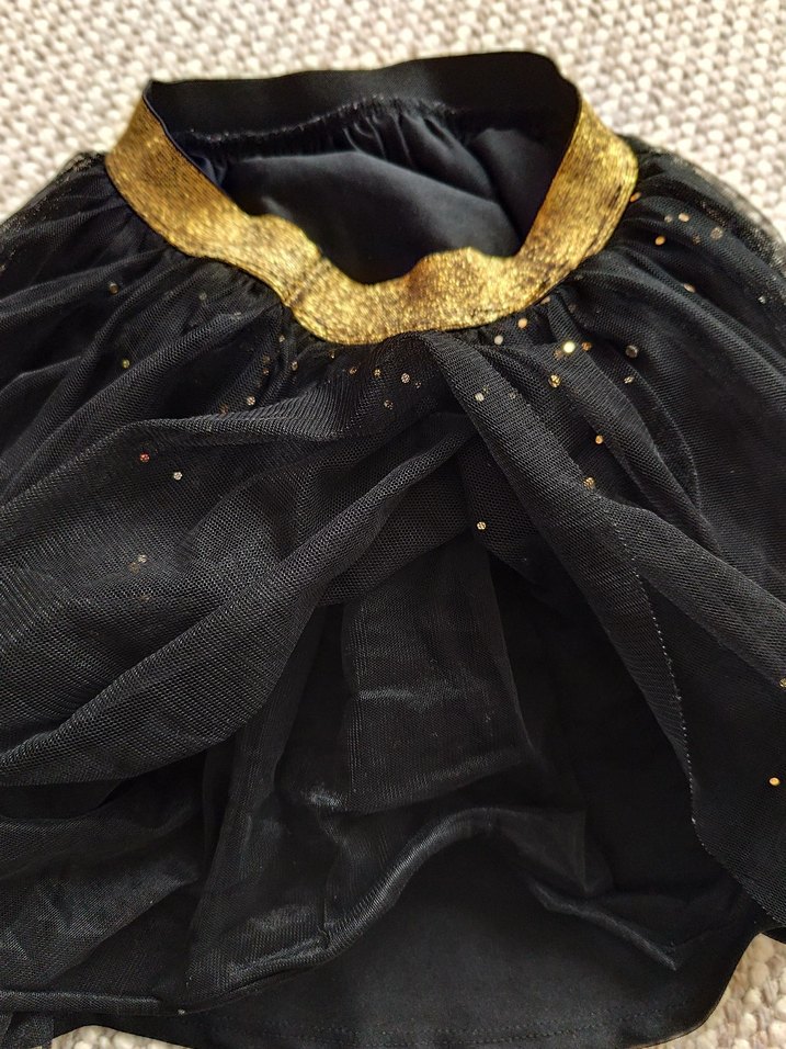 Kız Çocuk Siyah pullu tütülu Fırfırlı Etek - Görsel 3