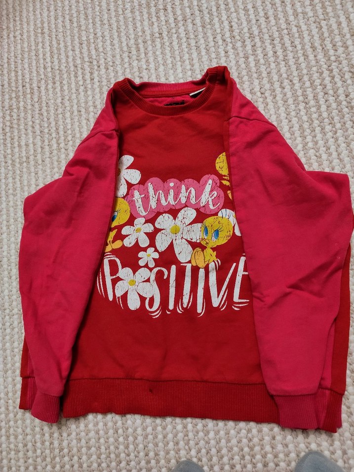 mavi marka Kız Çocuk Kırmızı Baskılı Sweatshirt - Görsel 4