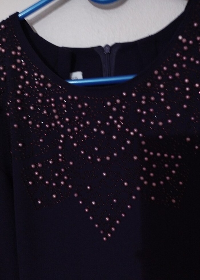 Mor abiye elbise tunik - Görsel 3