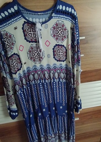 Diger Bohem Desenli Uzun Kollu Kadın Tunik