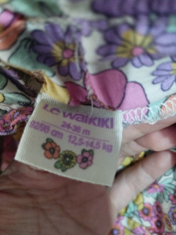 Çiçek Desenli Askılı Kız Elbisesi - Görsel 2