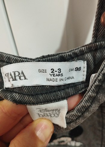 Kız Çocuk Gri Denim Elbise - Görsel 5