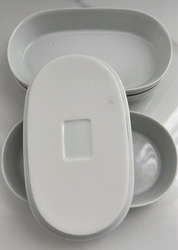 Beyaz Oval Tabak Seti 4 ADET - Görsel 2