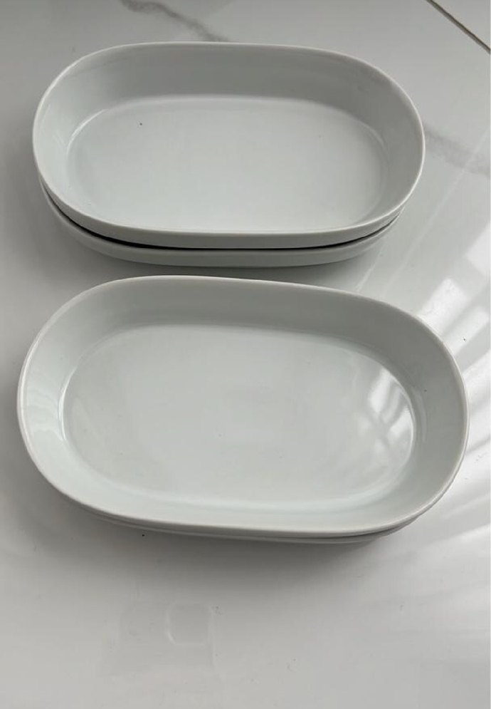 Beyaz Oval Tabak Seti 4 ADET - Görsel 3