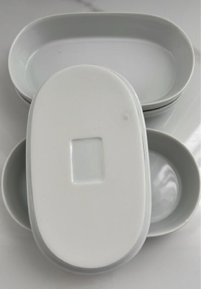 Beyaz Oval Tabak Seti 4 ADET - Görsel 2