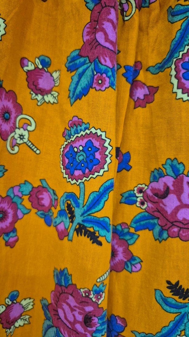 Sarı Çiçekli Bohem Bluz - Görsel 3