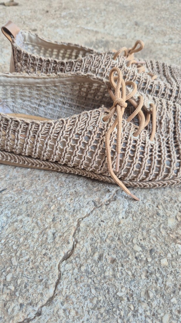 Bej Örgü  Espadril - Görsel 2