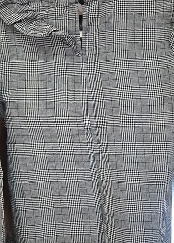 Kız Çocuk Gri Keten Fırfırlı Bluz - Görsel 5