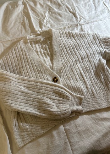 Düğmeli Gri Kadın Hırka - Görsel 2