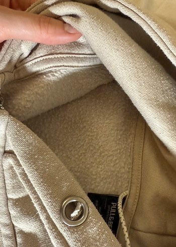 Bej Kadın Fermuarlı Sweatshirt - Görsel 2