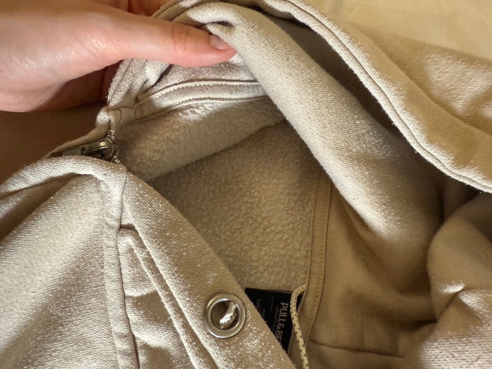 Bej Kadın Fermuarlı Sweatshirt - Görsel 2