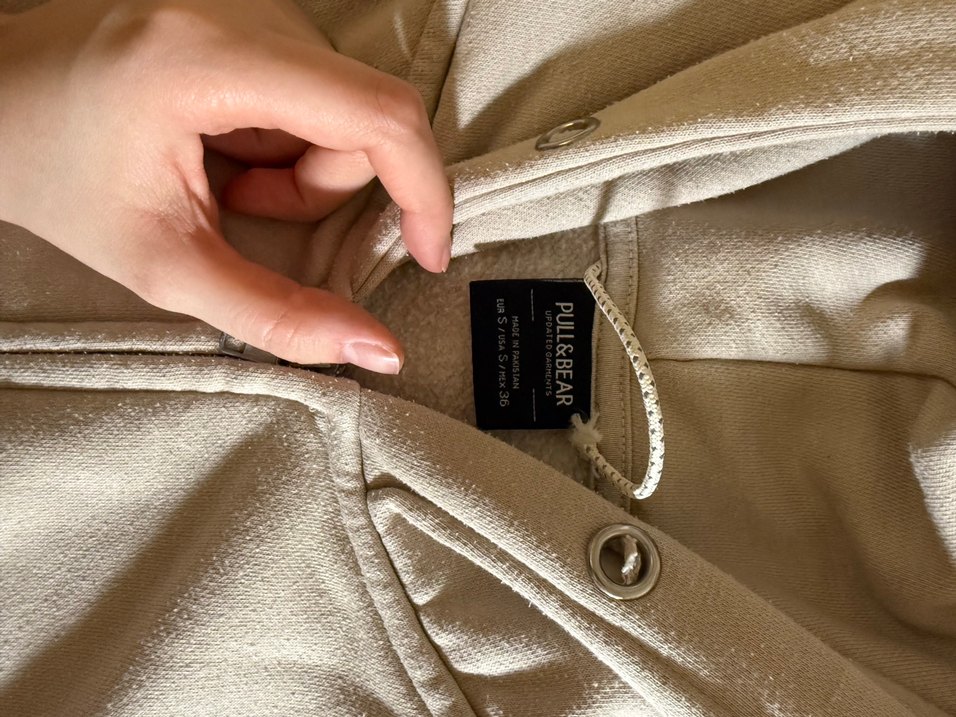 Bej Kadın Fermuarlı Sweatshirt - Görsel 3