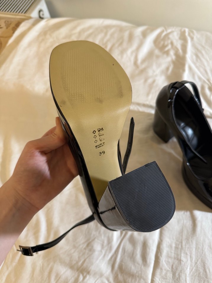 Kadın Siyah Platform Topuklu Gotik Ayakkabı - Görsel 4