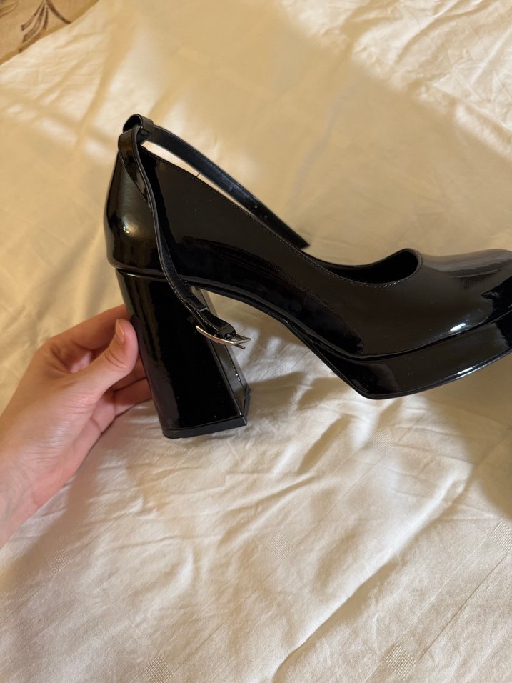 Kadın Siyah Platform Topuklu Gotik Ayakkabı - Görsel 3